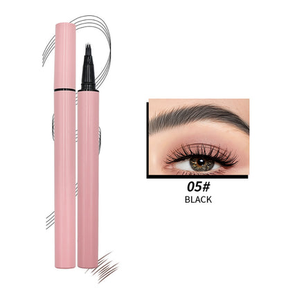 5 Color Liquid Eyebrow Pencil Waterproof Non-Smudge Four-Pronged Brow Pen