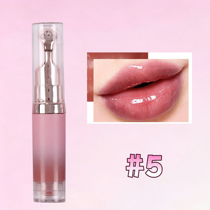 6-color Pressed Lip Gloss with Intensive Moisturizing Essence Hydrating Oil 8ml