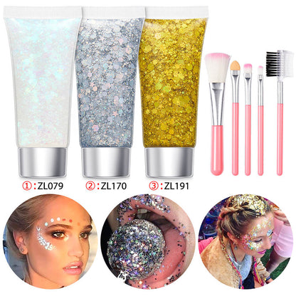 17 set glitter gel sequin body face eyes hair stage shimmer makeup vegan