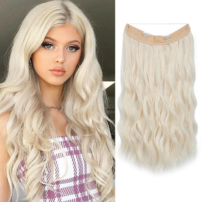 Hair extensions halo hair wig women wigs long curly hair chemical fiber