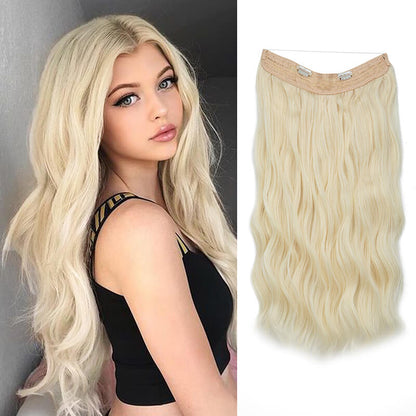 Hair extensions halo hair wig women wigs long curly hair chemical fiber