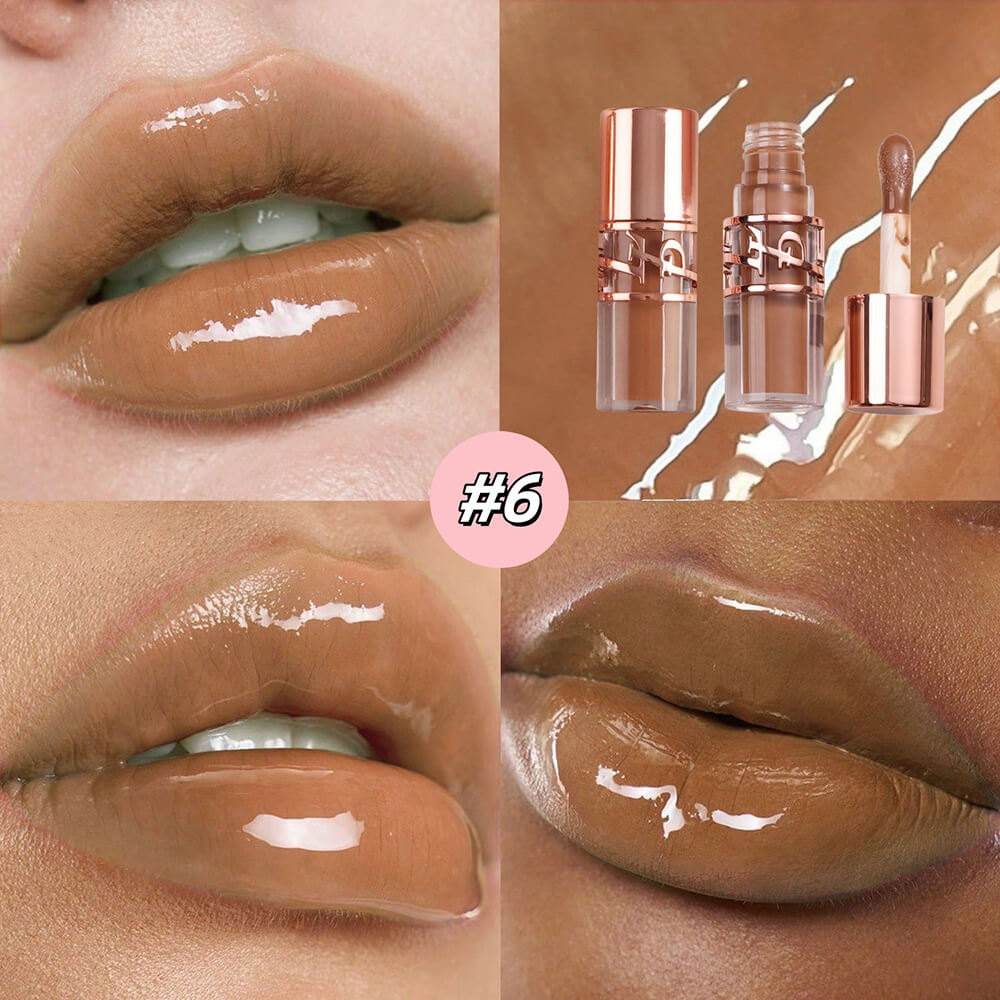 9-Shade Chocolate Lip Glaze Moisturizing Lip Gloss Non-Sticky Lip Oil