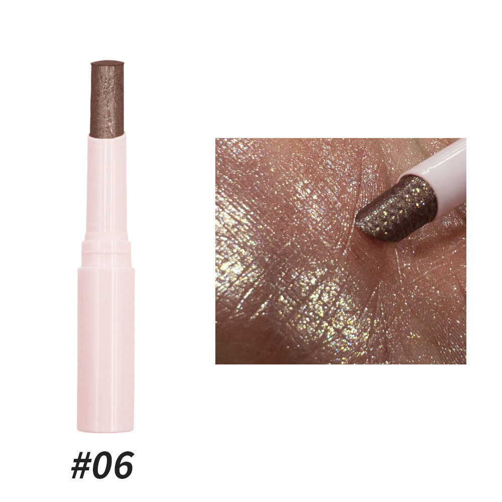 6-Color Jelly Eyeshadow Stick Pearlescent High Pigment Highlighter Stick Vegan