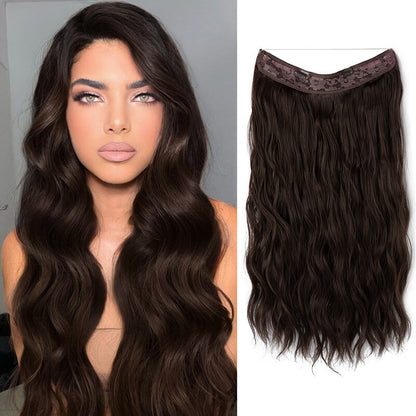 Hair extensions halo hair wig women wigs long curly hair chemical fiber