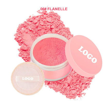 6-Color Blush Loose Powder Oil-Control Long-Lasting Waterproof Non-Caking Vegan