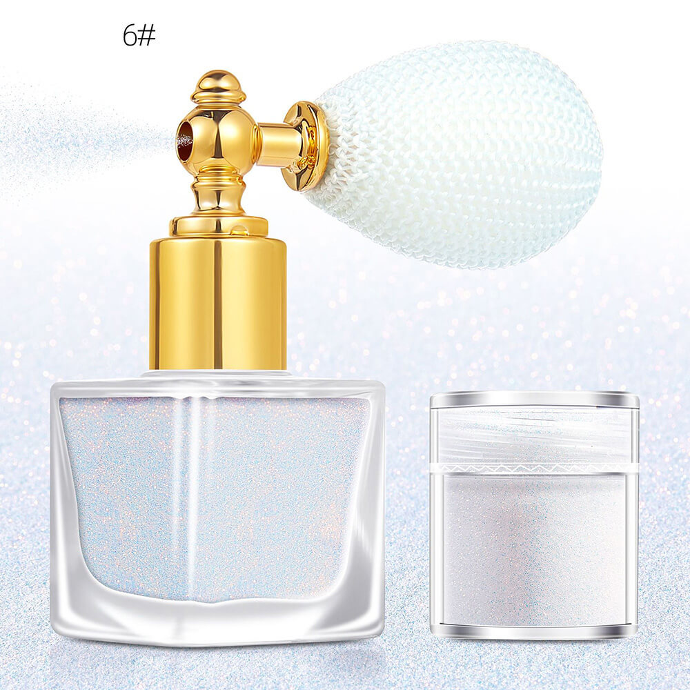 26 color highlighter powder glitter spray for face body hair (1 bottle of spray + 1 refill)