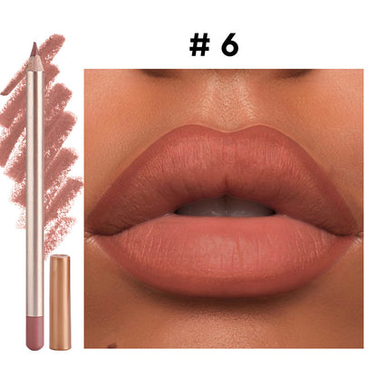 13 Color Matte Lip Liner Nude Wooden Lipstick Waterproof Long-Lasting Vegan
