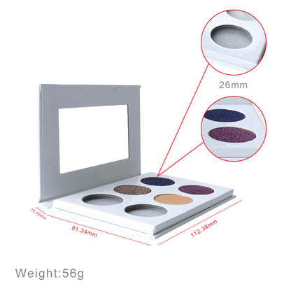 6 color DIY eyeshadow palette 26mm high pigmented long lasting