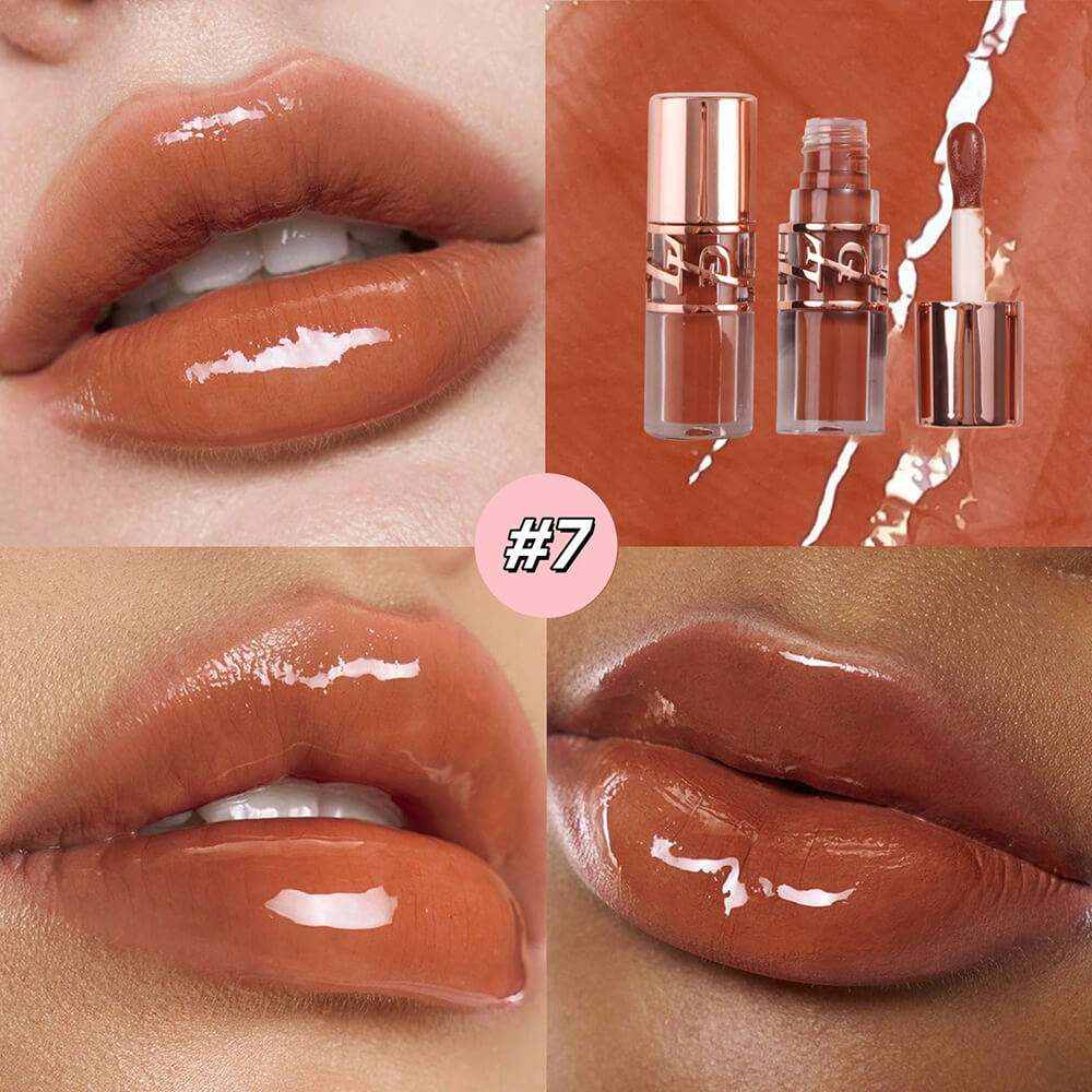 9-Shade Chocolate Lip Glaze Moisturizing Lip Gloss Non-Sticky Lip Oil