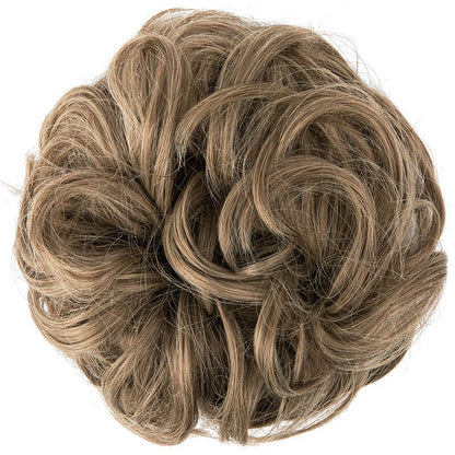 Curly hair buns wigs ball head wigs elastic hair buns flower