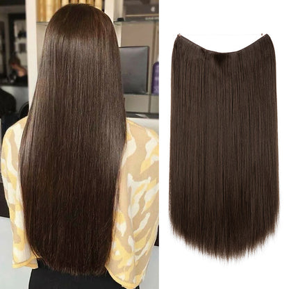 Hair extensions women wigs natural wig one-piece long straight hair