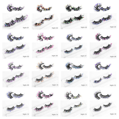 8D mink false eyelash luminous lash handmade fluffy curl