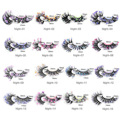 8D mink false eyelash luminous lash handmade fluffy curl