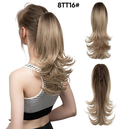 Short wigs hair extensions curly ponytail natural fluffy ponytail with clip