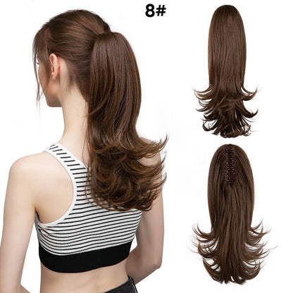 Short wigs hair extensions curly ponytail natural fluffy ponytail with clip
