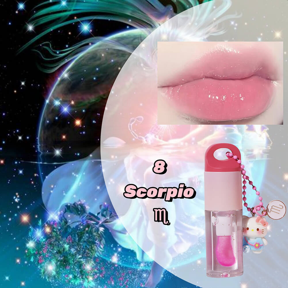 12 Magic Lip Oil Color-Changing Plumping Moisturizing Lip Gloss 12 Constellation Pendant