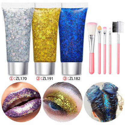17 set glitter gel sequin body face eyes hair stage shimmer makeup vegan
