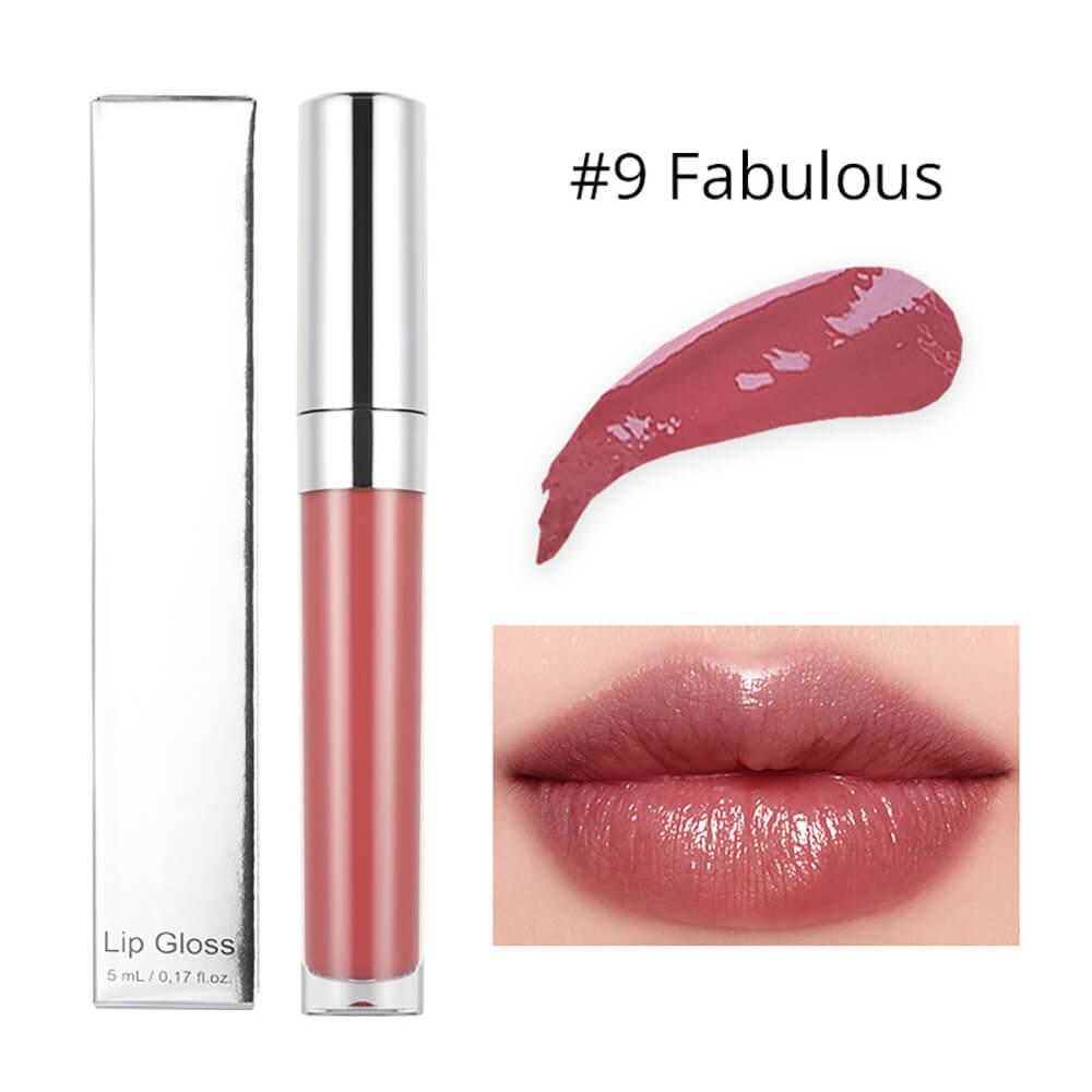20 Color High Shine Lip Gloss Nude Lip Glaze High Pigmented Plumping Vegan