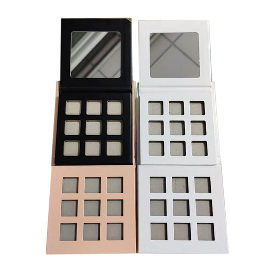 9 color DIY eyeshadow palette square color 22mm high pigmented waterproof