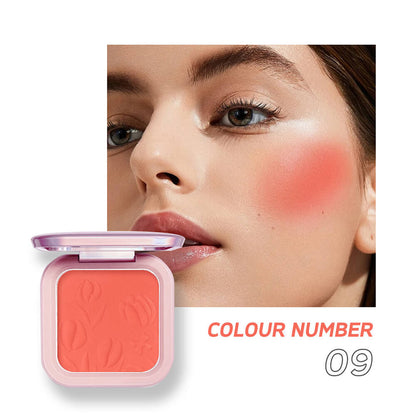 9 color blush palette cheek brighten powder high pigmented waterproof