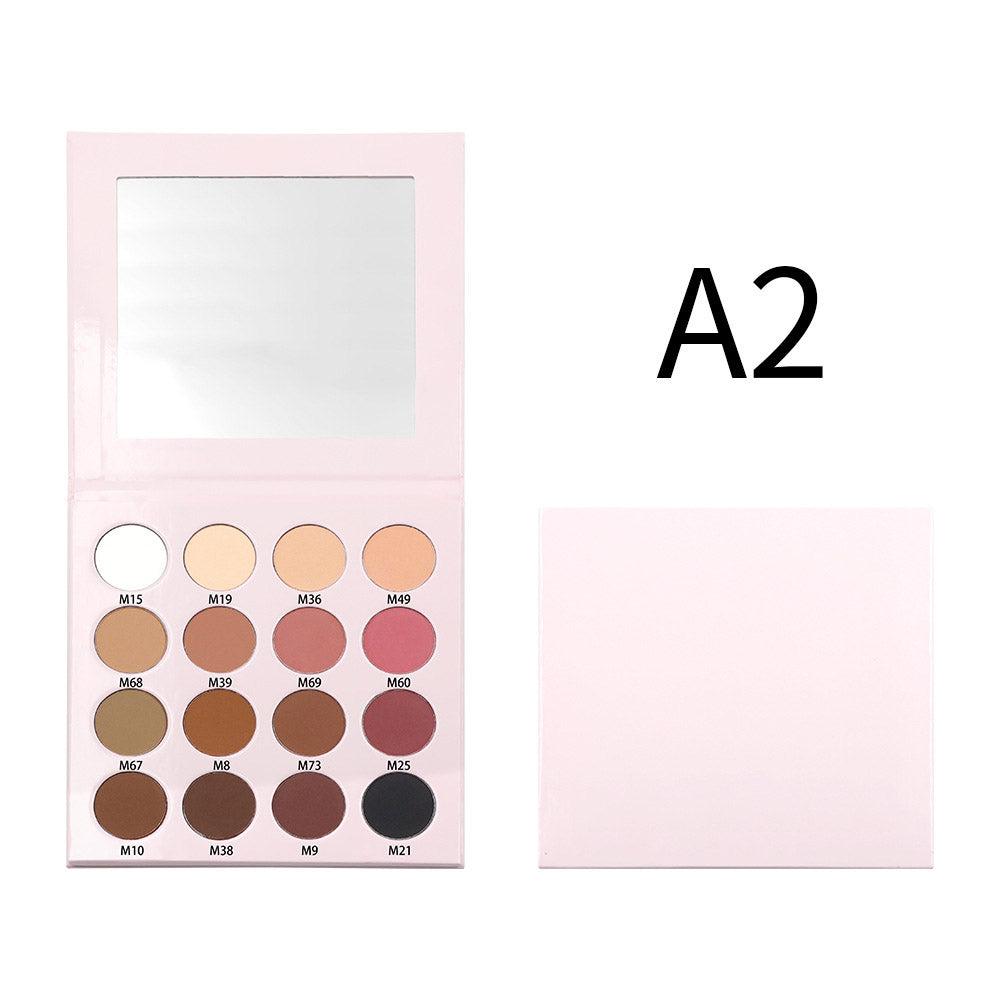 16 Color Pink Eyeshadow Palette High-Pigment Waterproof Matte Glitter 26mm