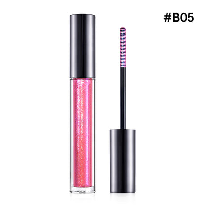14-Color Chameleon Mascara Lengthening Waterproof Shimmer Long-Lasting