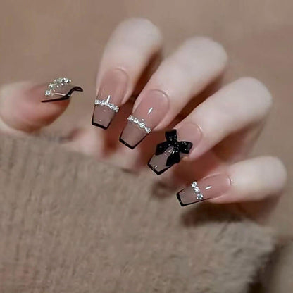 Nail art patch collection fake nails diamond nails tips 24pcs