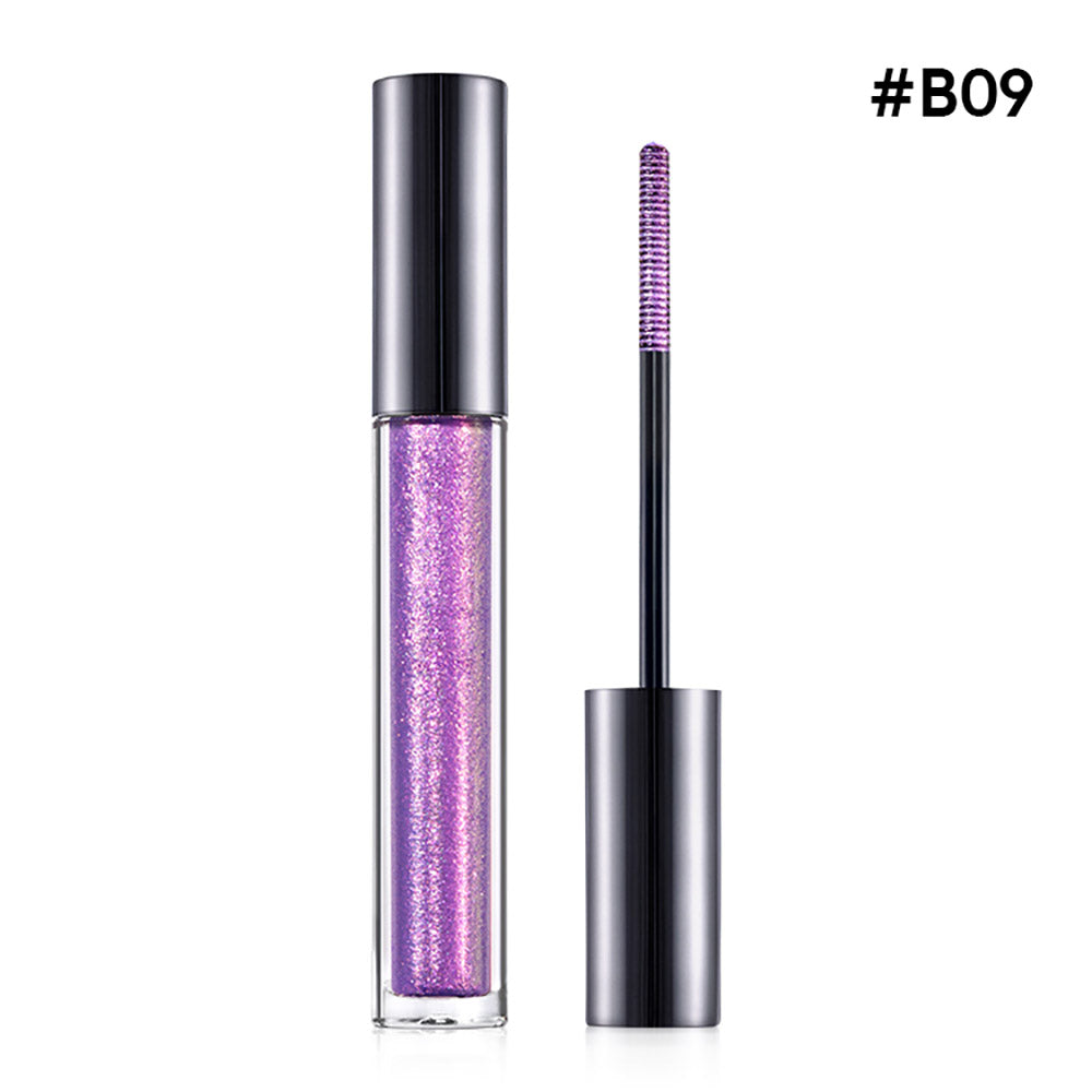 14-Color Chameleon Mascara Lengthening Waterproof Shimmer Long-Lasting