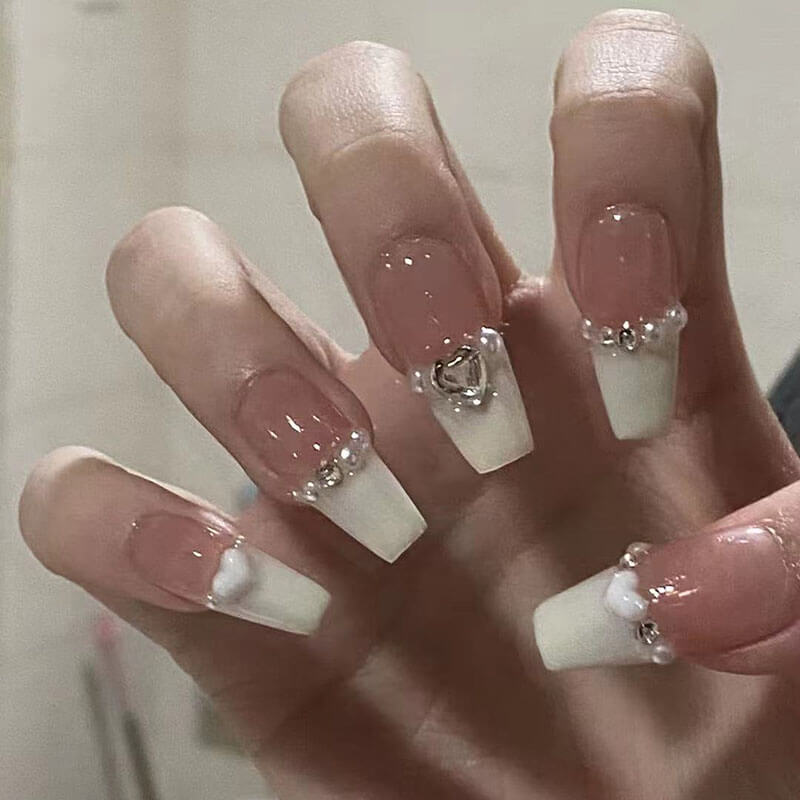 Nail art patch collection fake nails diamond nails tips 24pcs