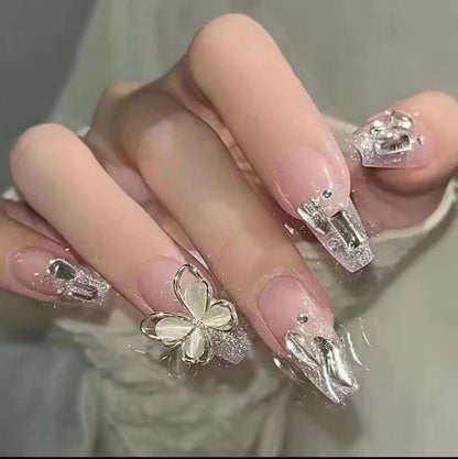 Nail art patch collection fake nails diamond nails tips 24pcs