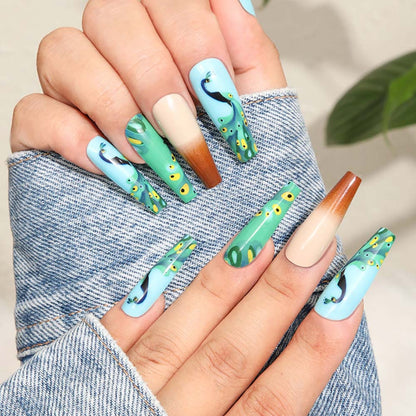 Press On Nails Reuseable Nail Covers Nail Stickers Fake Nail Pieces 24-piece