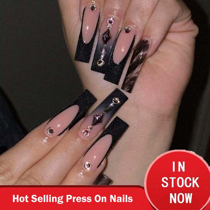 Press On Nails Reuseable Nail Covers Nail Stickers Fake Nail Pieces 24-piece