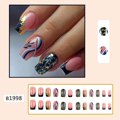 European-style Armor Fake Nails Long Ballet Nail Stickers Reuseable Press On Nails