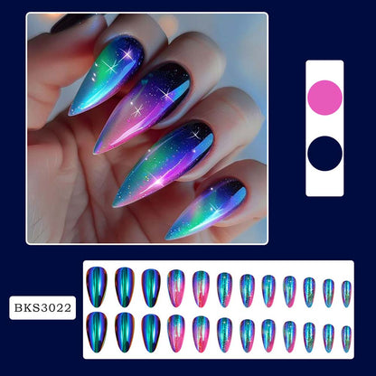 Press On Nails Reuseable Nail Covers Nail Stickers Fake Nail Pieces 24-piece