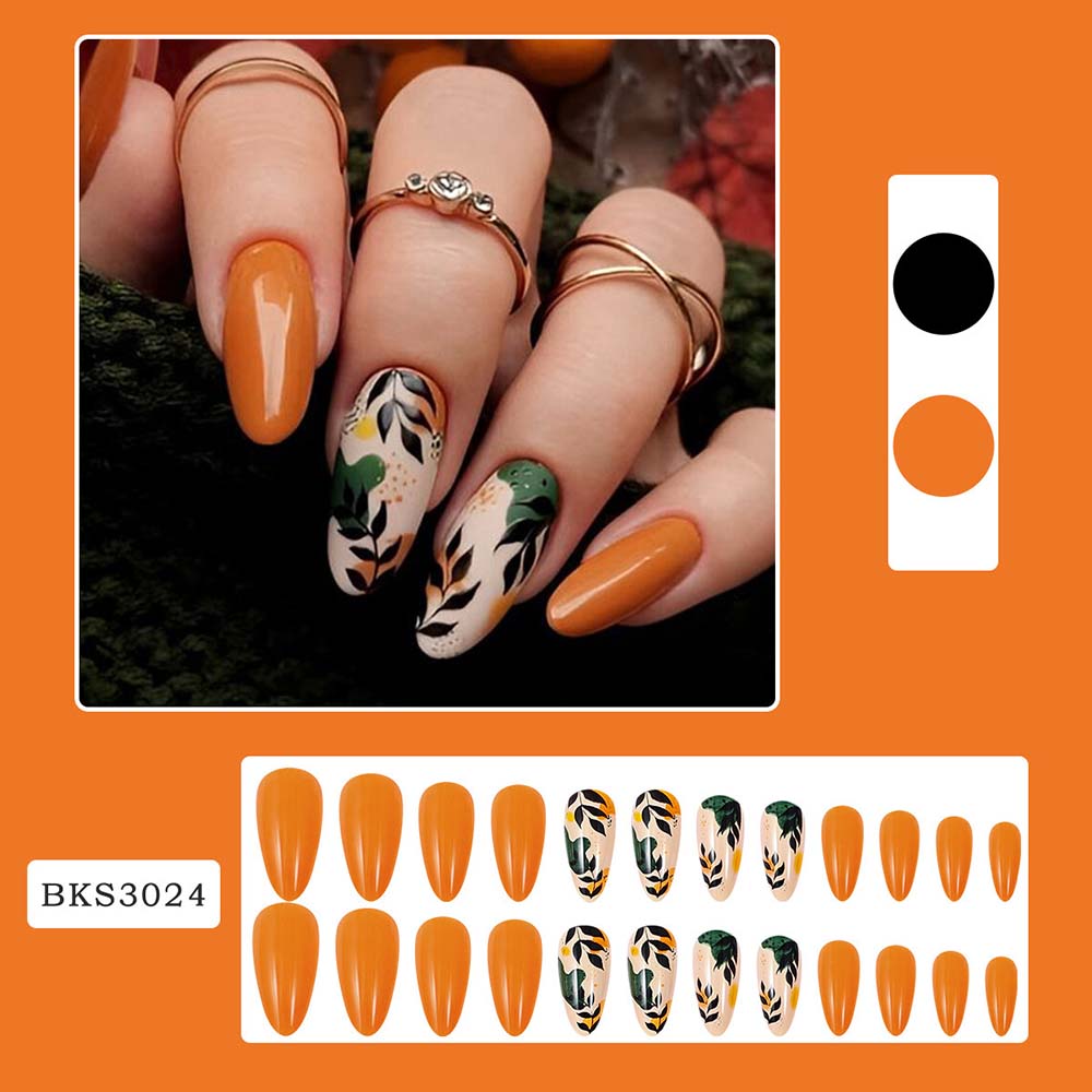 Press On Nails Reuseable Nail Covers Nail Stickers Fake Nail Pieces 24-piece