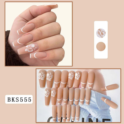 Press On Nails Reuseable Nail Covers Nail Stickers Fake Nail Pieces 24-piece