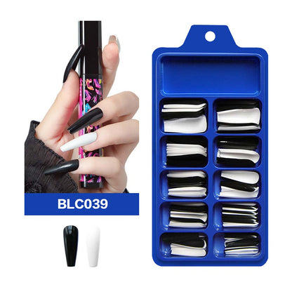 Diy False Nail Press On Nails Long Ballet Pure Salon Tips Mixed-color 100 Pcs