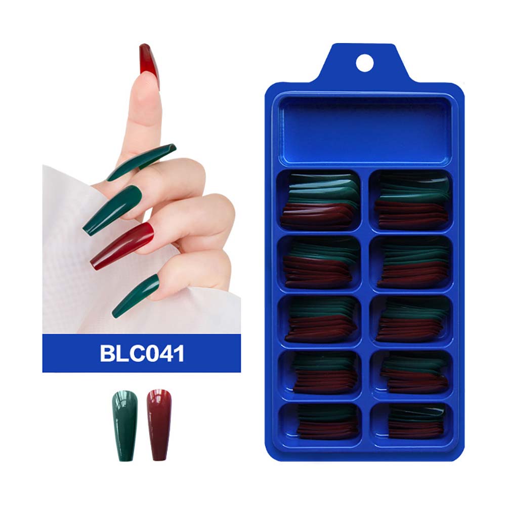 Diy False Nail Press On Nails Long Ballet Pure Salon Tips Mixed-color 100 Pcs