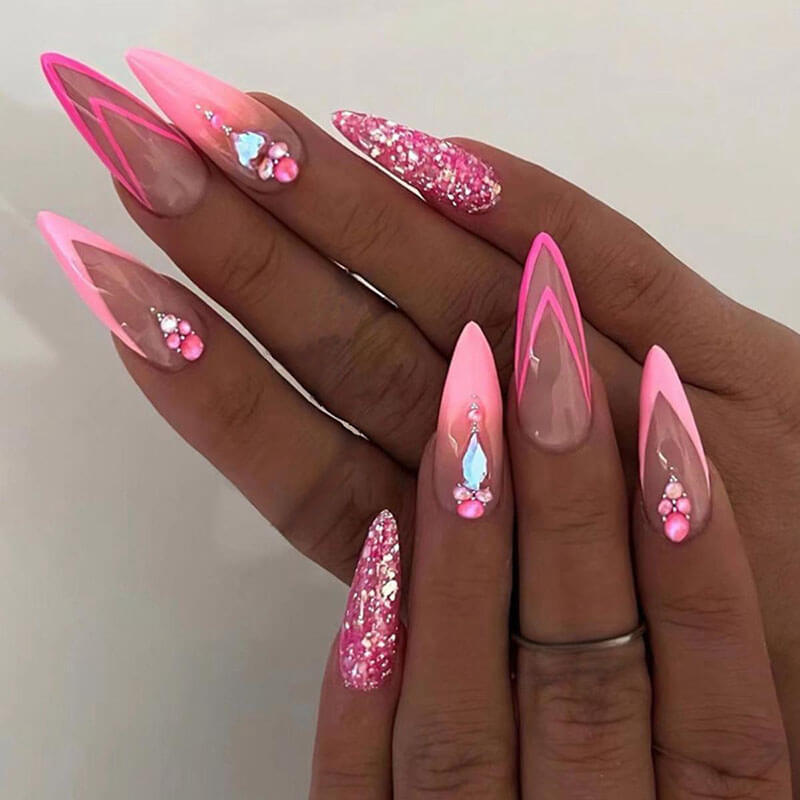 Press on nail collection manicure nail patch fake nail 24pcs