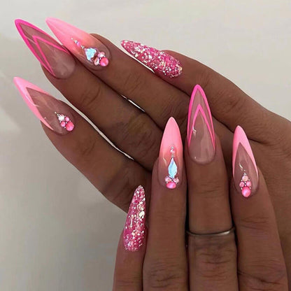 Press on nail collection manicure nail patch fake nail 24pcs