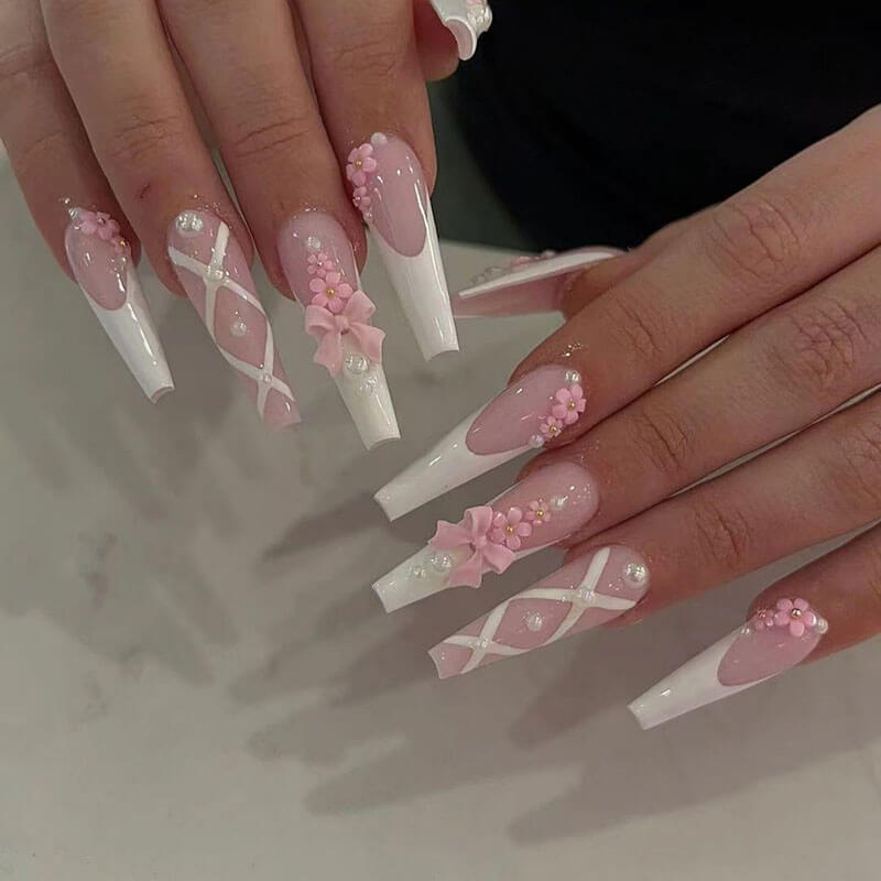 Manicure collection nail patch press on nail fake nail 24pcs
