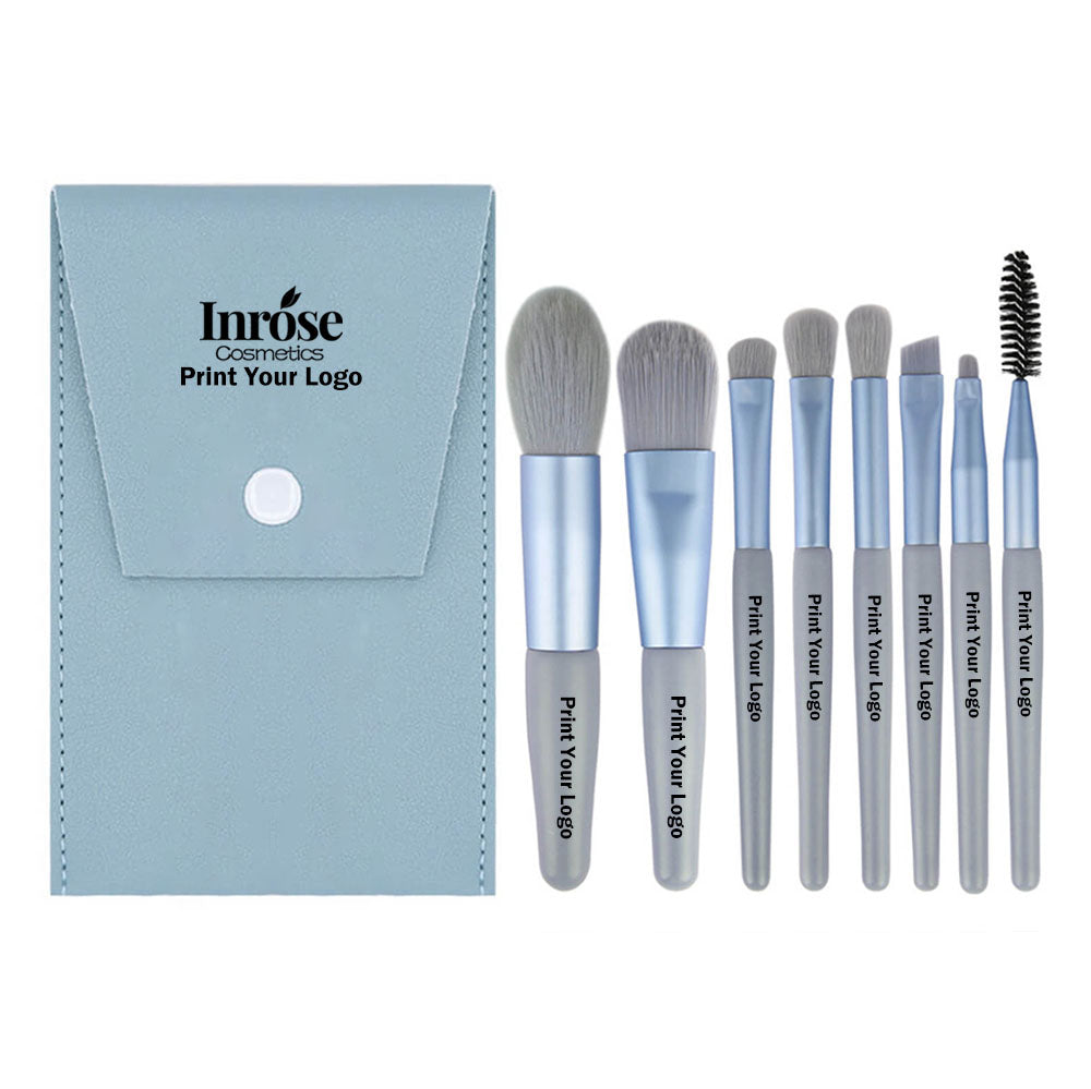 8 pcs makeup brush set portable powder small brushes beauty tools ...