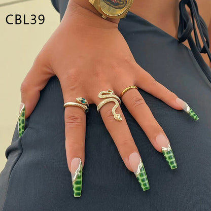 Press on nails long ballet false nails french butterfly diversified