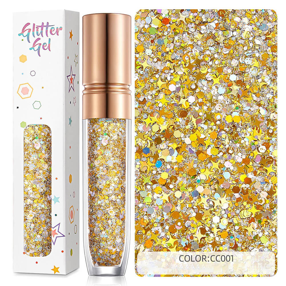 34 color eyeshadow gel glitter gel mermaid flash gelatin no glue required