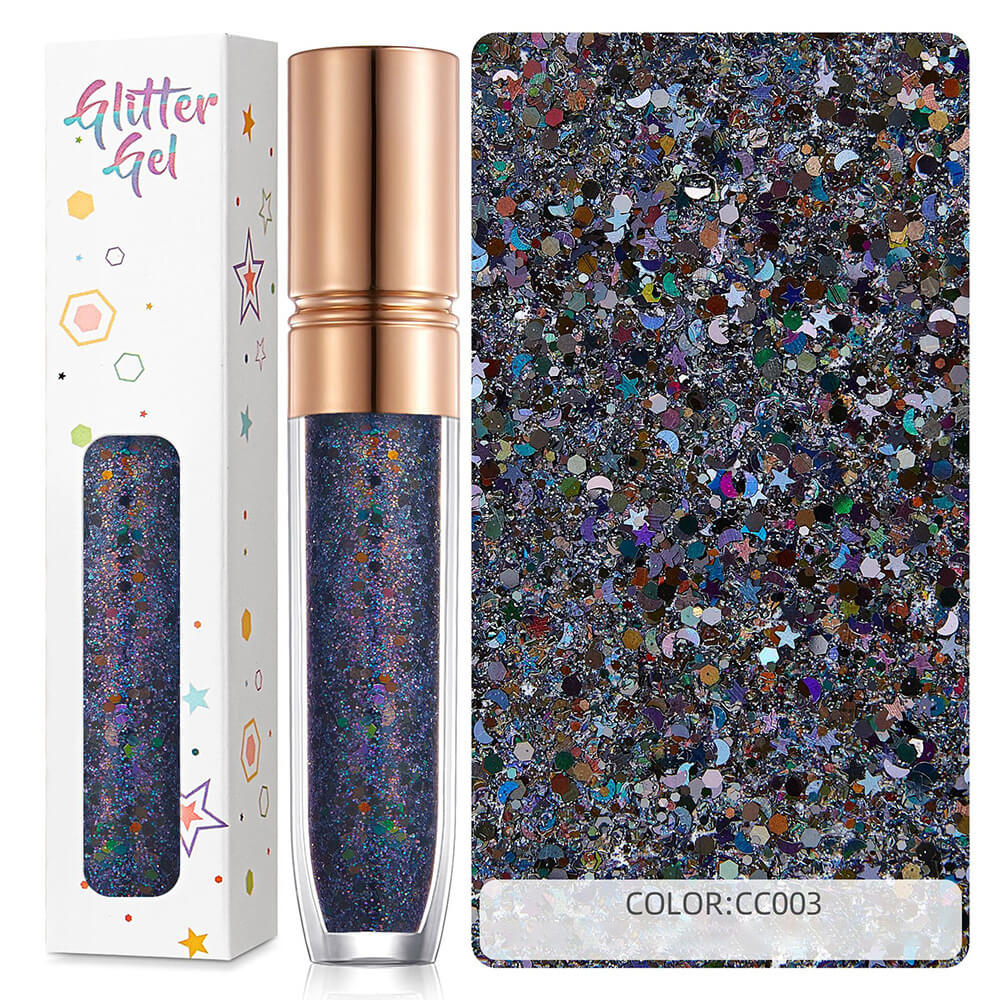 34 color eyeshadow gel glitter gel mermaid flash gelatin no glue required