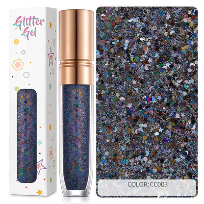 34 color eyeshadow gel glitter gel mermaid flash gelatin no glue required