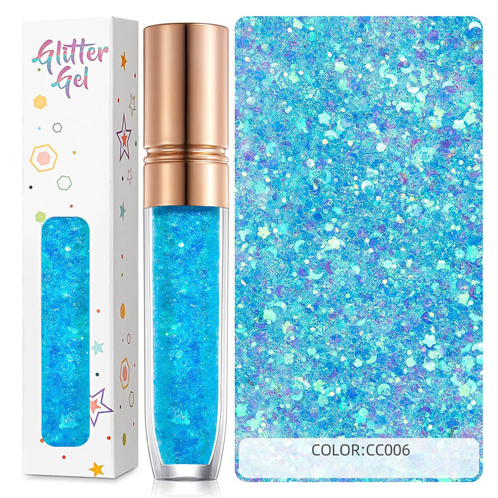 34 color eyeshadow gel glitter gel mermaid flash gelatin no glue required