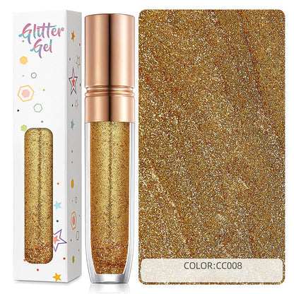 34 color eyeshadow gel glitter gel mermaid flash gelatin no glue required