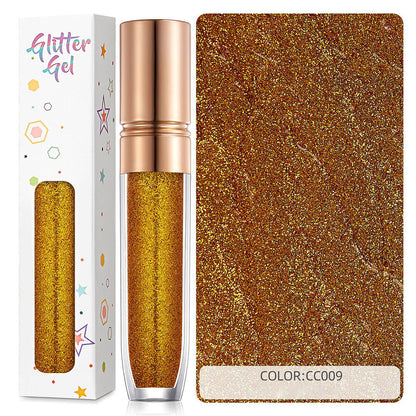 34 color eyeshadow gel glitter gel mermaid flash gelatin no glue required