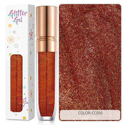 34 color eyeshadow gel glitter gel mermaid flash gelatin no glue required